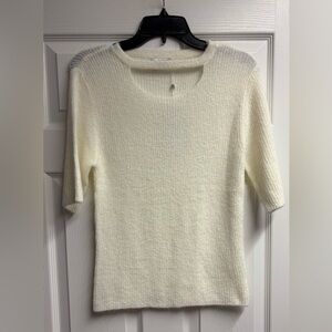 NWT SAGE The Label Off White Wool Blend Sweater Size Large